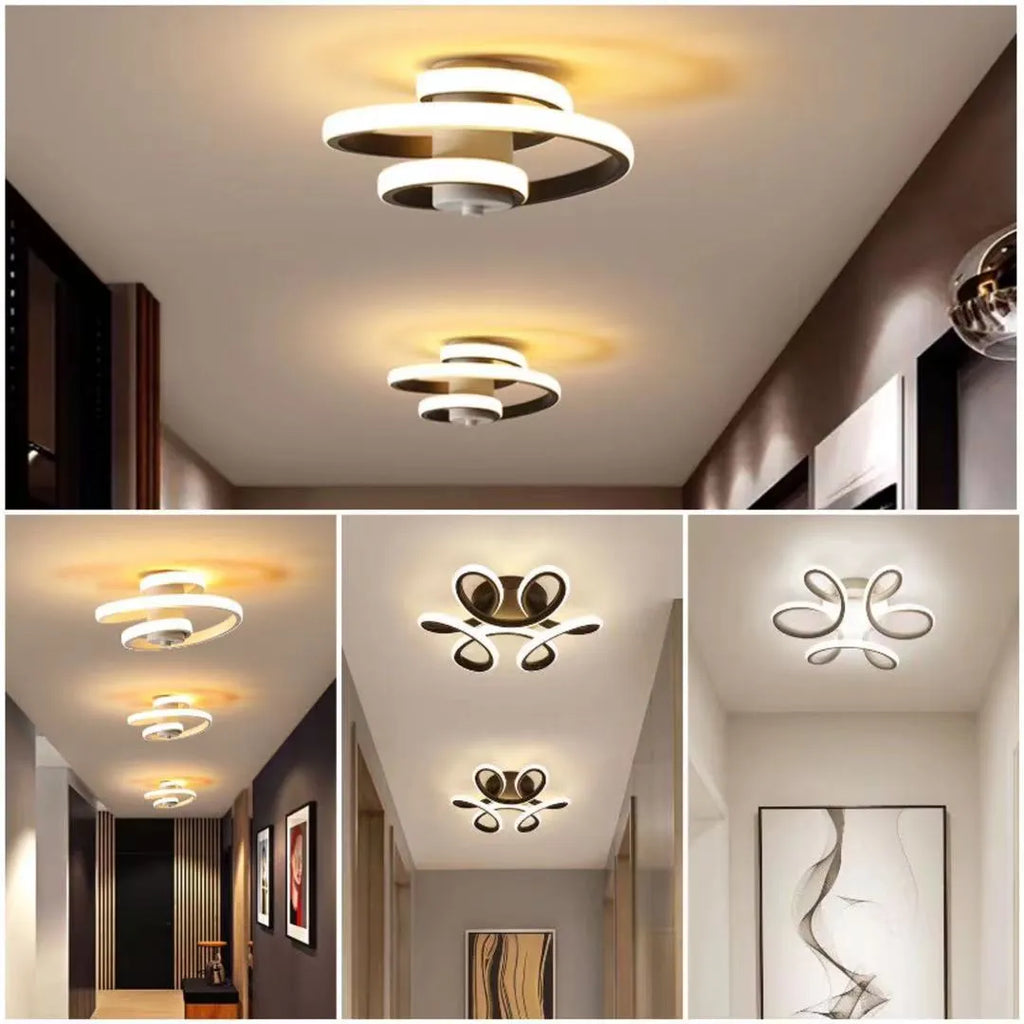 Modern LED corridor light with silicone shade in butterfly design for ceiling installation