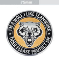 Aluminium car decal stickers showing round lion, eagle, wolf head and standalone animal designs for vehicle exterior personalisation