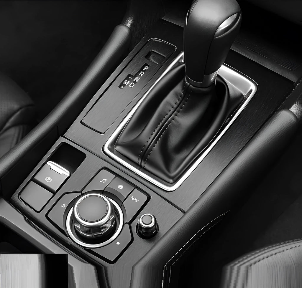 Unksera car interior sticker kit with pre-cut pieces for dashboard, centre console, and gear handle