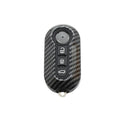 Fiat 500 Boyue Ottimo Viaggio carbon fibre pattern ABS key shell in black, red, and dark blue