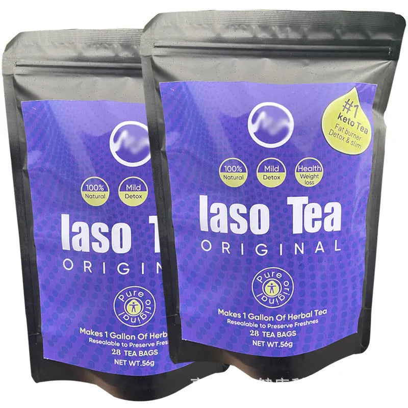 A single sealed bag of sugar-free instant slimming tea using cold soak process.