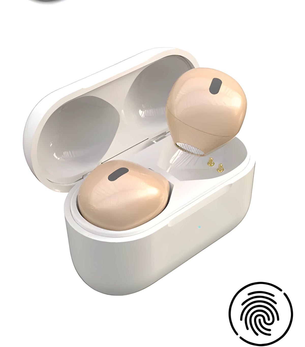 Invisible 9mm Bluetooth wireless earbud in skin tone colour for discreet promotional use
