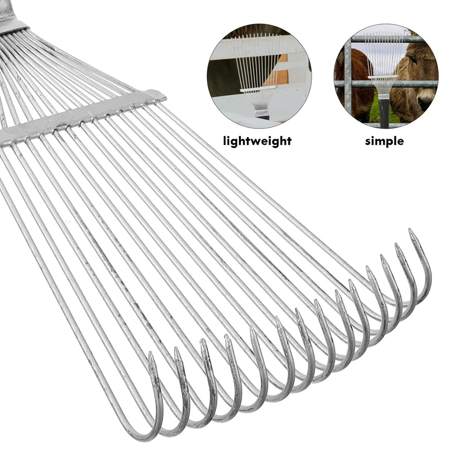 Stainless steel dematting brush rake comb for grooming dogs and horses