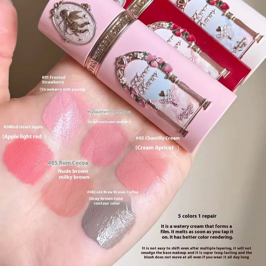 Cupid Series Liquid Blush in six colour shades Blush 01 to Blush 06.