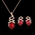 Women's alloy bridal jewellery set with adjustable necklace and earrings featuring diamond processing