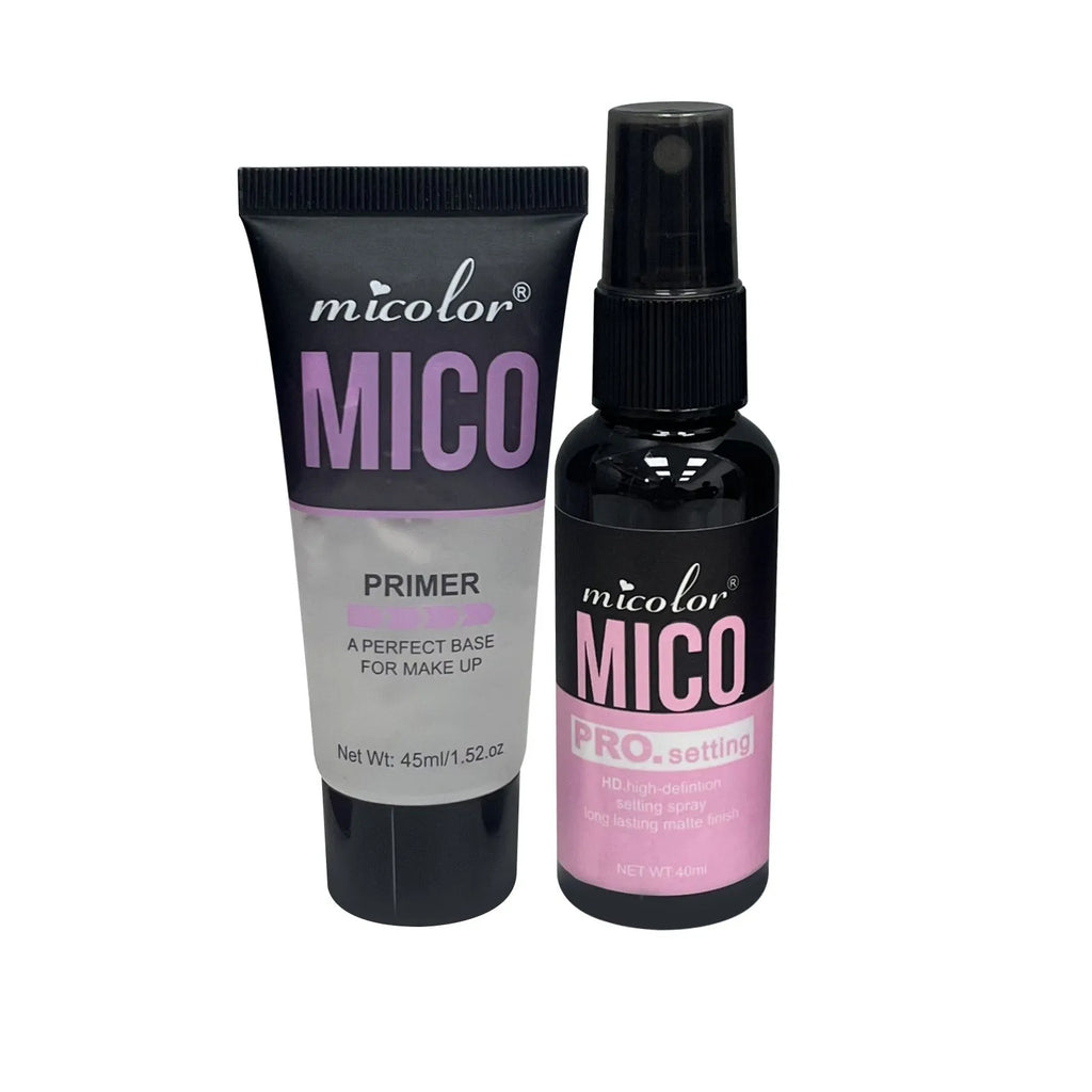 Make-up primer and final sealer spray set with 45ml and 40ml bottles