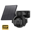 Solar security camera with 3MP HD resolution and colour night vision for remote mobile monitoring