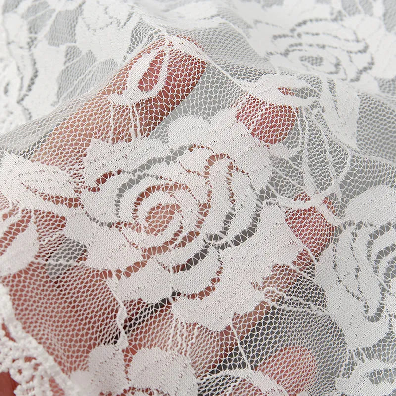 Round floral bridal head veil accessory measuring 30cm in black or white colour