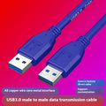 USB 3.0 data cable for mobile hard disk boxes with nickel-plated connectors.