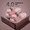 Children's EVA platform sandals with animal pattern in pink, green, yellow and blue colours
