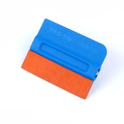 Car colour change film scraper with ABS handle and choice of deerskin or wool scraping heads