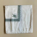 Large printed square scarf in lightweight polyester fabric showing 138x138cm dimensions