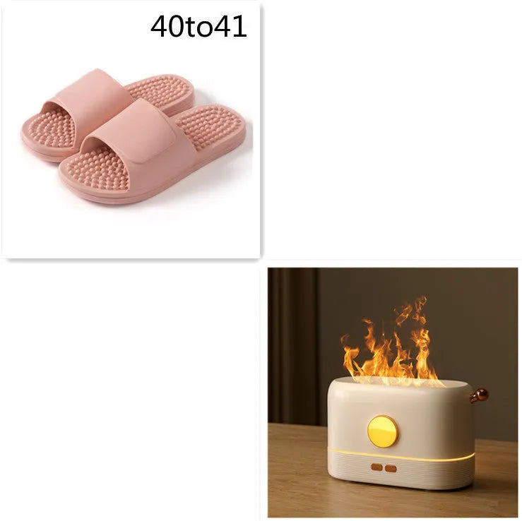 Simulation flame USB humidifier with 200ml water tank on desktop