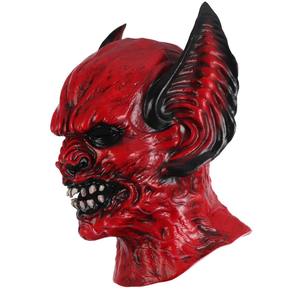 Red bat hood mask for horror dress up parties