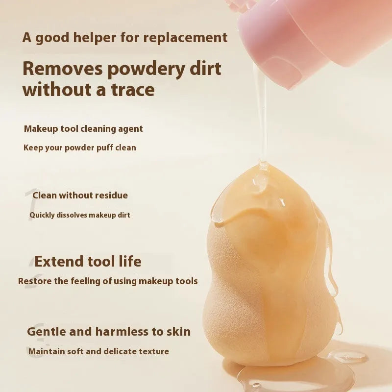 Makeup brush and beauty blender cleaning kit with detergent bottle and spray bottle