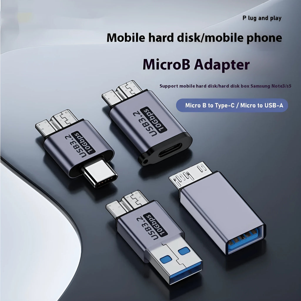 USB AM to Micro-B adapter cable for connecting older devices to computers.