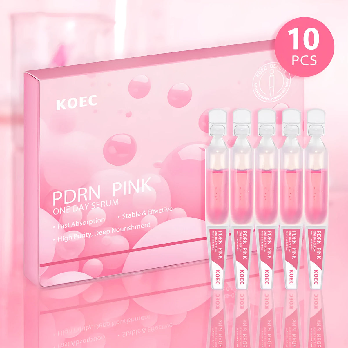 KOEC Powder Polypeptide Moisturising Essence disposable 10 pack with latex material