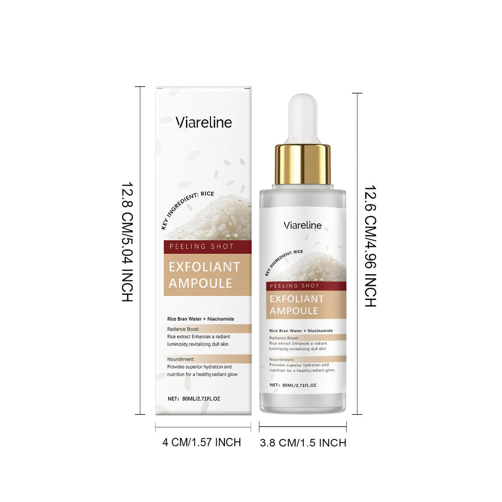 80ml bottle of exfoliating facial cleansing liquid with hyaluronic acid and salicylic acid.