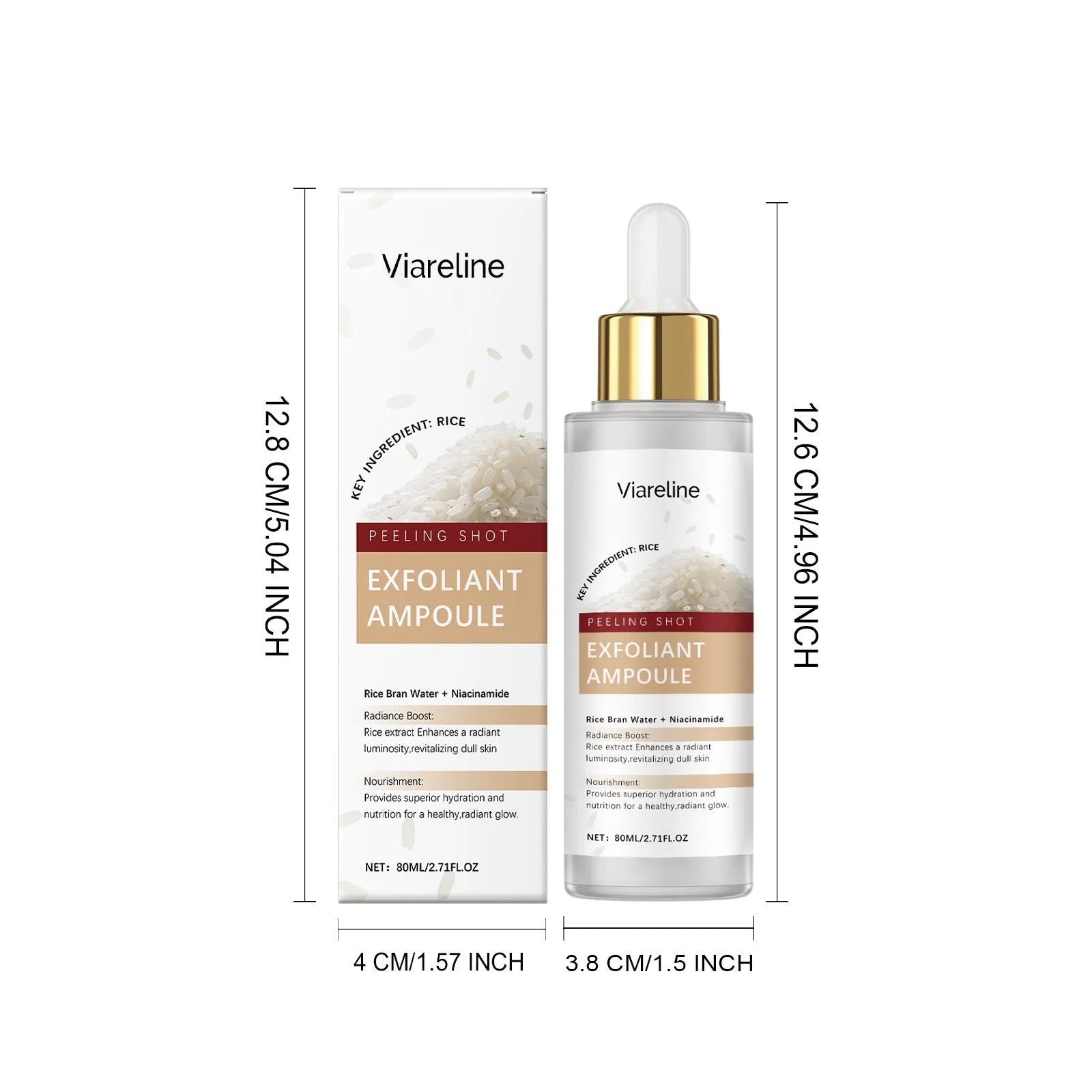 80ml bottle of exfoliating facial cleansing liquid with hyaluronic acid and salicylic acid.