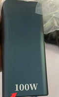 65W laptop power bank with 20000mAh capacity in metal casing, black colour option