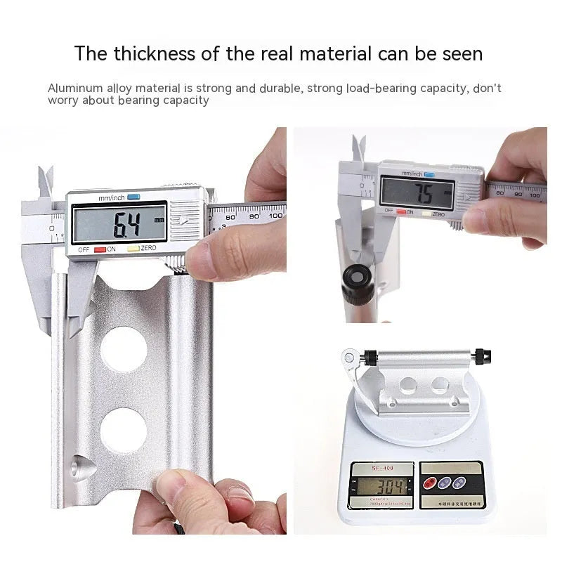 Silver metal bicycle front fork quick release clamp for SUV modification transport
