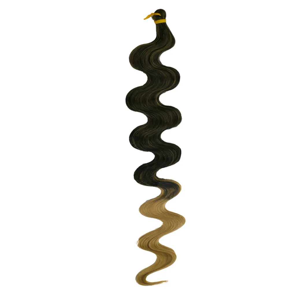 Wine red big wave crochet braided hair extensions, 24 inches long, on a wig stand.