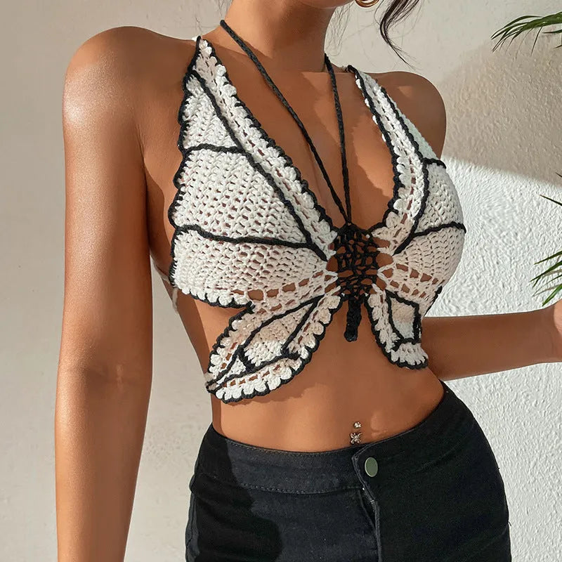 Women's black and white classic bikini swimsuit two-piece free size