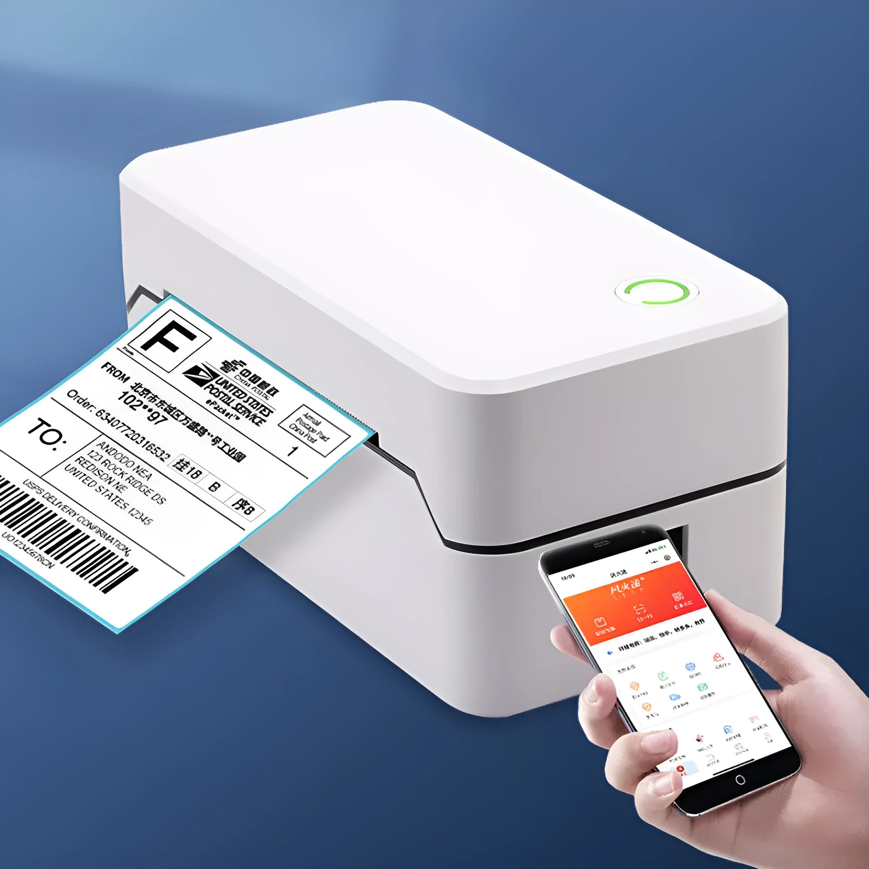 Compact Thermal Express Bluetooth and USB receipt printer for UK power outlets