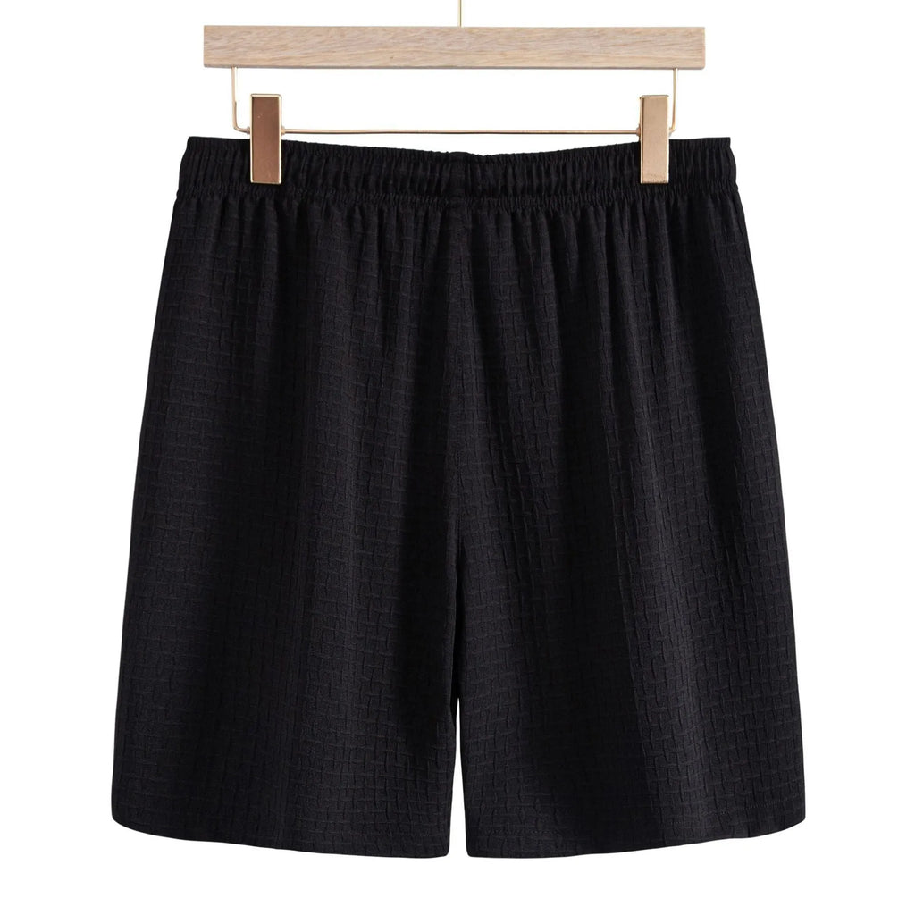 Men's white cotton blend short sleeve shirt and matching shorts beach suit casual summer outfit