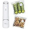 White USB electric suction pump with vacuum bags for food storage