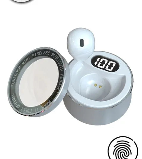 Invisible 9mm Bluetooth wireless earbud in skin tone colour for discreet promotional use