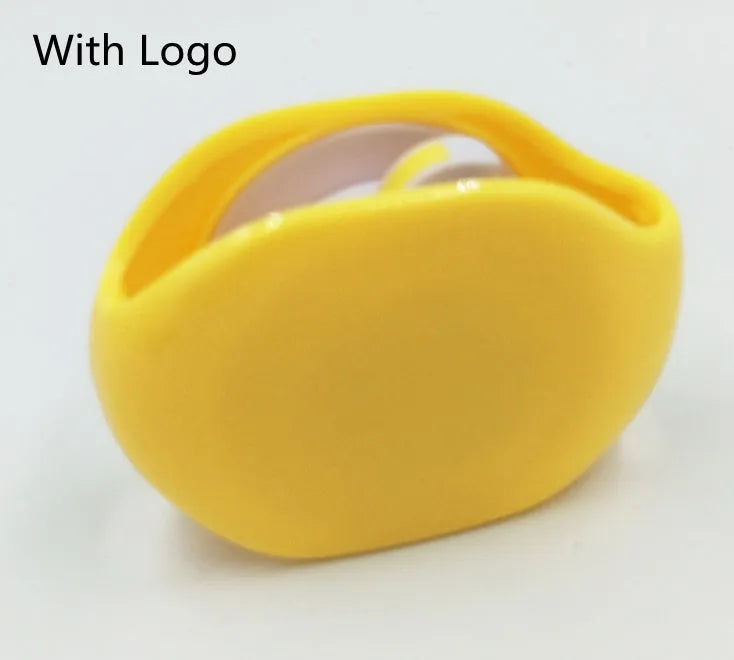 Automatic earphone cable winder retractor in various colours on a white background.