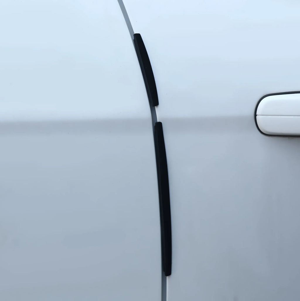 Solid white plastic car door edge anti-collision protection strip