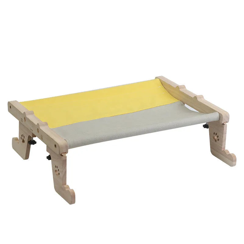 Wooden cat hammock hanging bed suitable for balcony windows or bedside, seven style options available