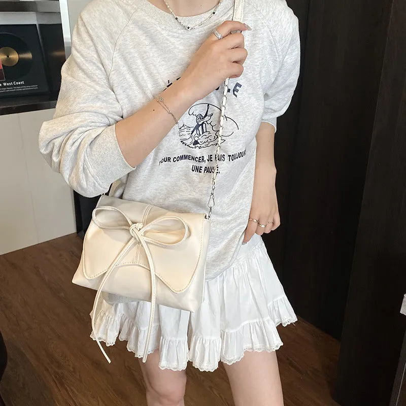 Women's soft PU underarm bag in horizontal square shape with mobile phone compartment