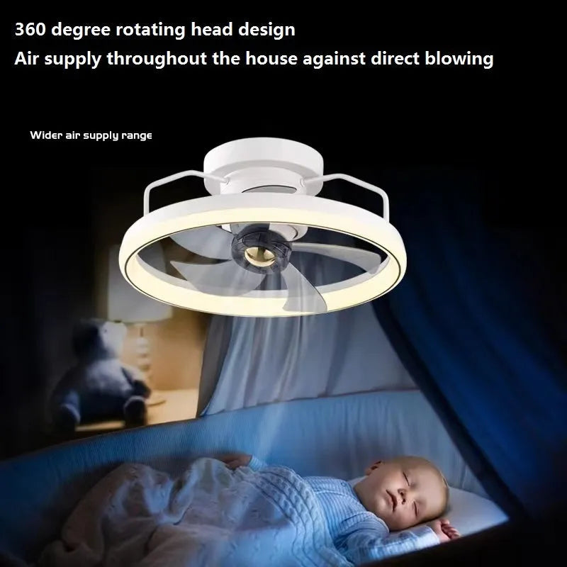 500mm overhead fan lamp with integrated light fitting in multiple colour finishes
