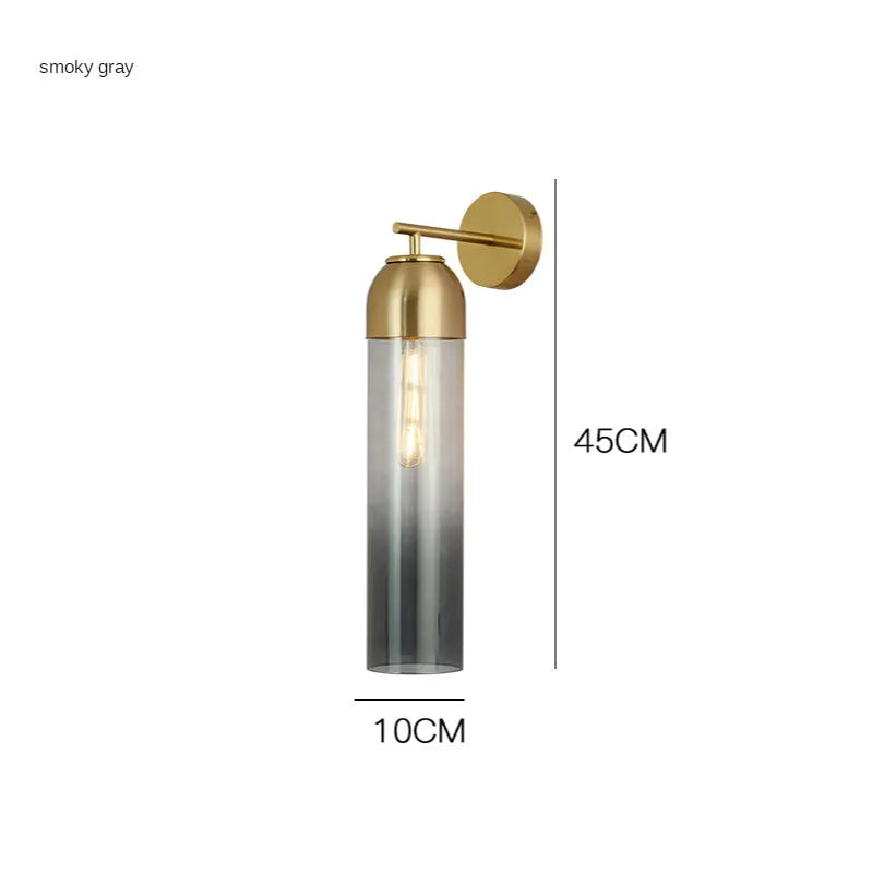 450mm diameter glass wall lamp with E27 holder in multiple colour options