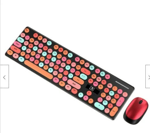 Wireless Punk Manipulator keyboard and mouse set in vibrant yellow mixed colour with backlit keys