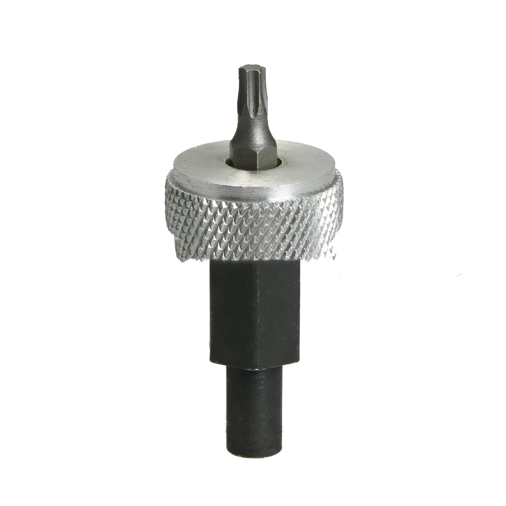 Ignition module clamping wrench tool made of carbon steel with knurled aluminium knobs on the handle.