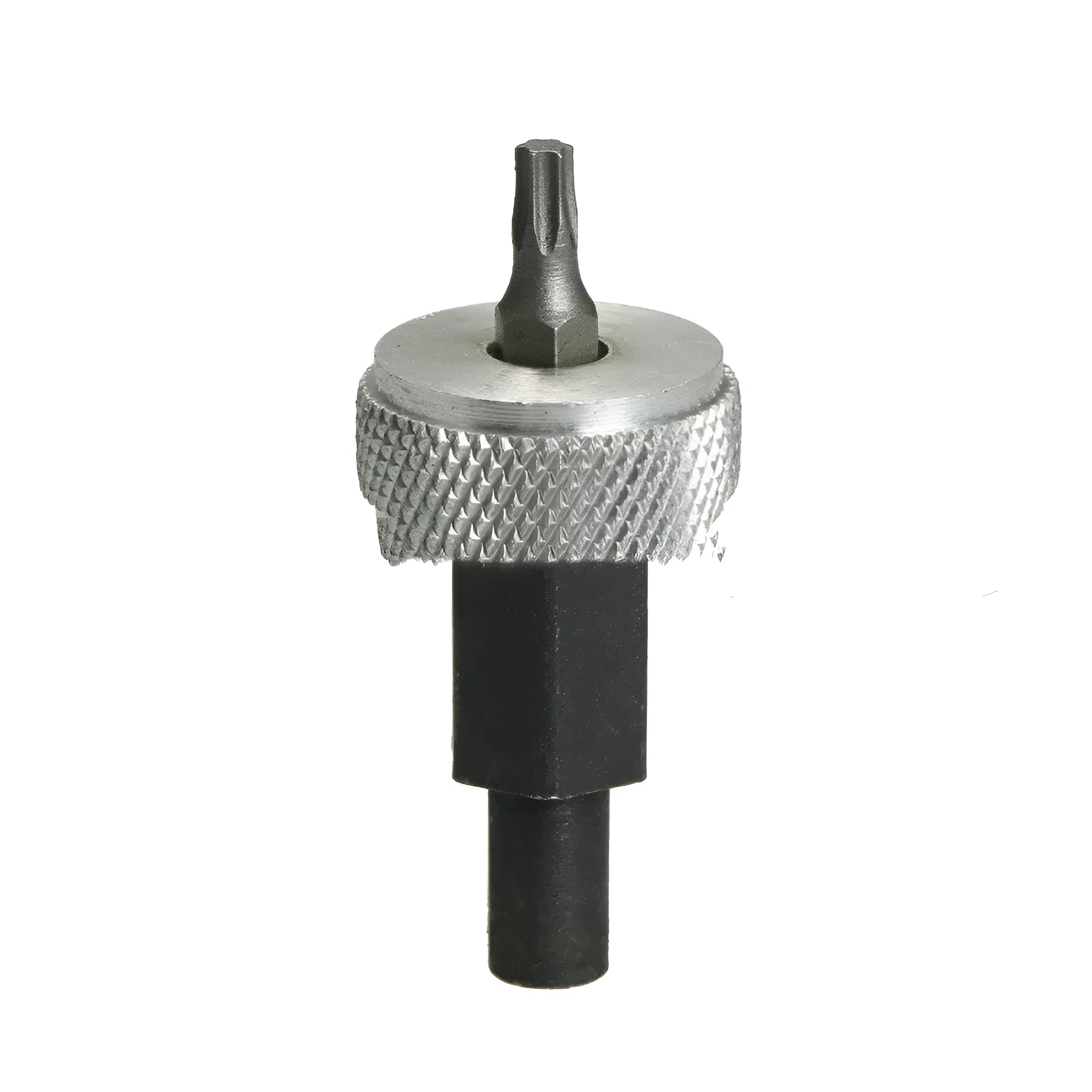 Ignition module clamping wrench tool made of carbon steel with knurled aluminium knobs on the handle.