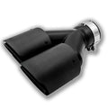 Black carbon fibre car exhaust pipe with double outlet tail nozzle, 250mm modification silencer