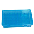 42 compartment plastic embroidery storage box in transparent, pink, or blue colours