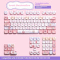 Sweet cotton candy colour mechanical keyboard keycaps XDA profile PBT plastic