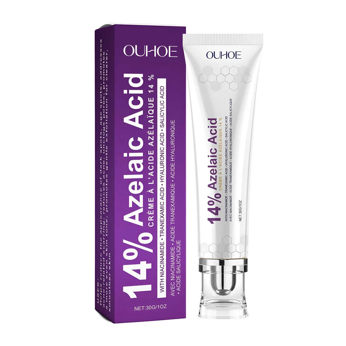 30g jar of nicotinamide and hyaluronic acid moisturising face cream