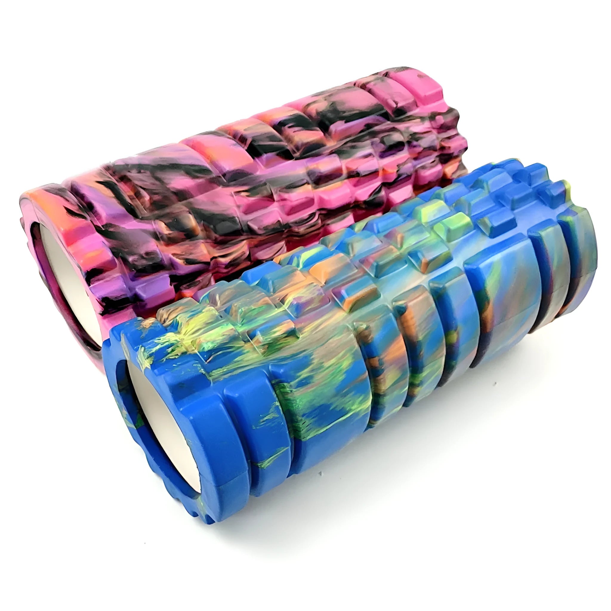 33cm camouflage pattern EVA foam roller for fitness and massage.