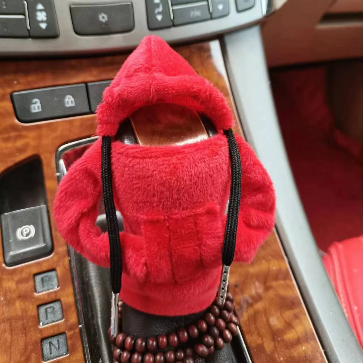 Dutch velvet car gear handle sleeve in multiple colours showing tight and loose fit versions
