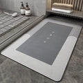 Lake Baikal Blue oval blended machine woven bathroom floor mat 40x60cm