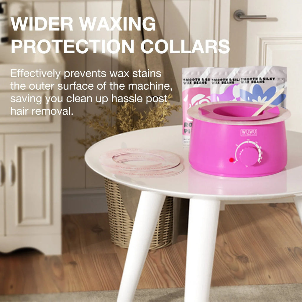 Professional waxing kit with hard wax beans, wax warmer, and post-care lotion for sensitive skin hair removal.