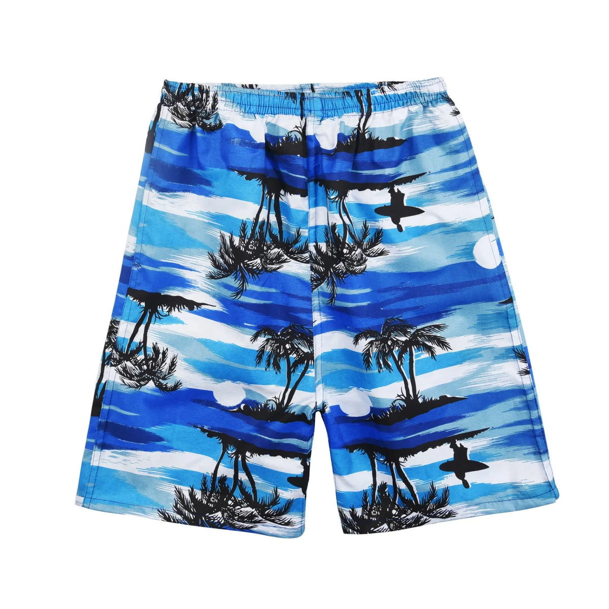 Men's floral print swimming trunks in various flower patterns, free size, polyester fabric