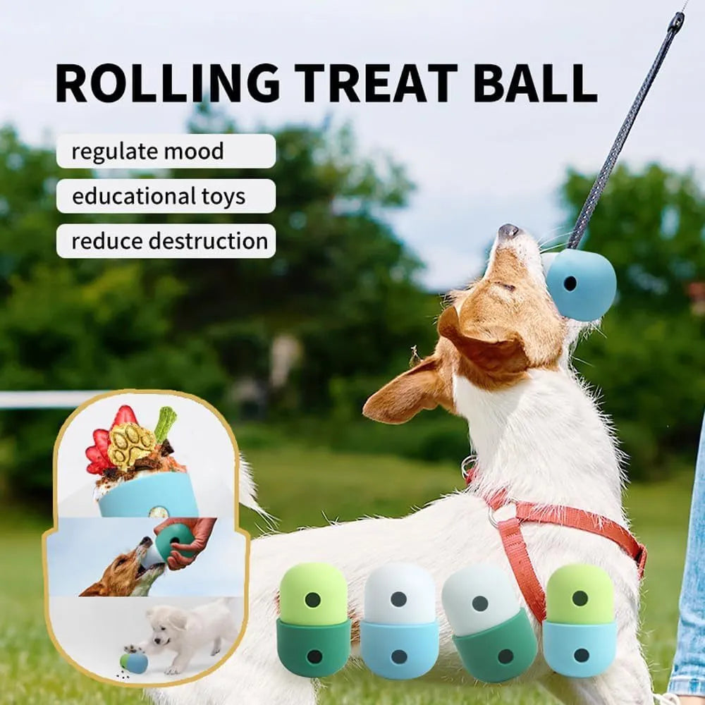 Dog treat puzzle toy in assorted colours for small medium dogs with detachable design